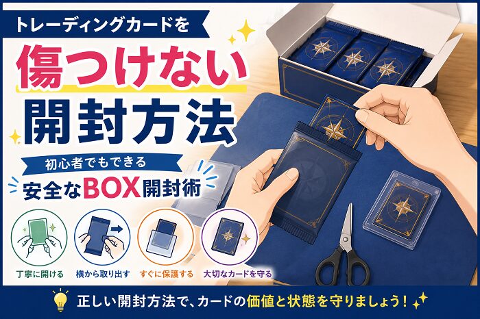 トレーディングカードを傷つけない開封方法｜初心者でもできる安全なBOX開封術