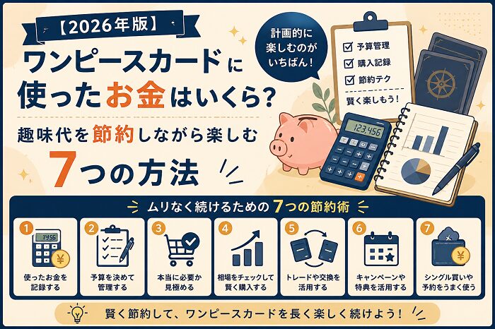 【2026年版】ワンピースカードに使ったお金はいくら？趣味代を節約しながら楽しむ7つの方法