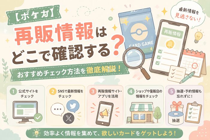 【ポケカ】再販情報はどこで確認する？おすすめチェック方法を徹底解説！